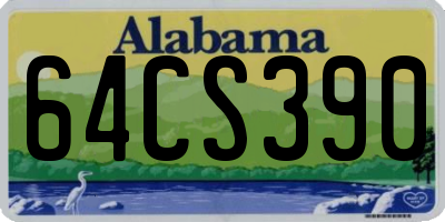 AL license plate 64CS390