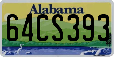 AL license plate 64CS393