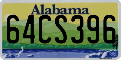 AL license plate 64CS396