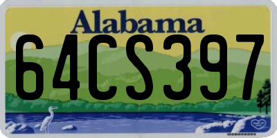 AL license plate 64CS397