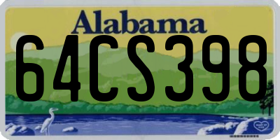 AL license plate 64CS398