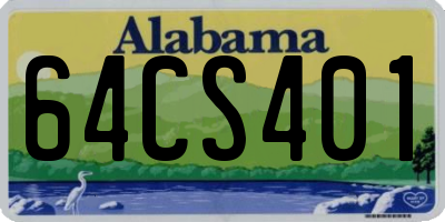 AL license plate 64CS401