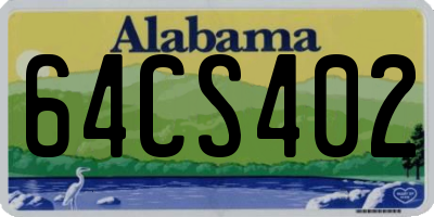 AL license plate 64CS402