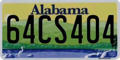 AL license plate 64CS404