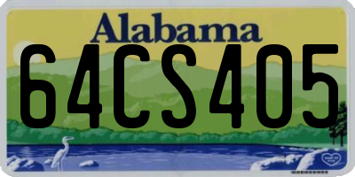 AL license plate 64CS405