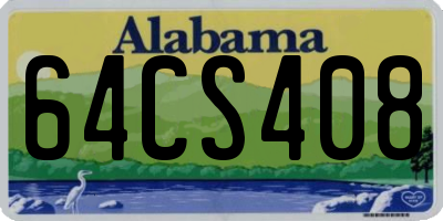 AL license plate 64CS408