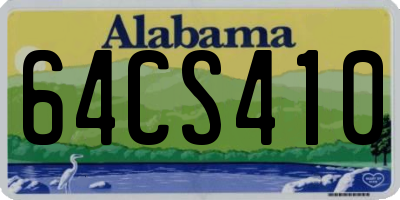 AL license plate 64CS410