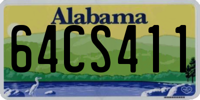 AL license plate 64CS411