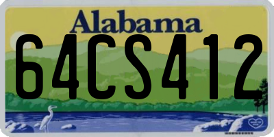 AL license plate 64CS412