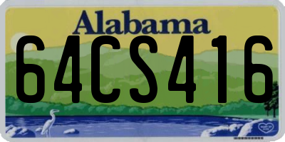 AL license plate 64CS416