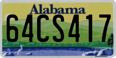 AL license plate 64CS417