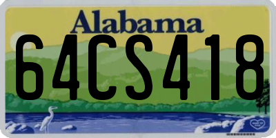 AL license plate 64CS418