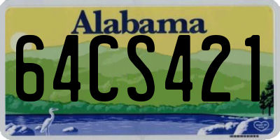 AL license plate 64CS421