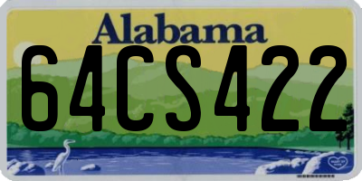 AL license plate 64CS422