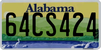 AL license plate 64CS424