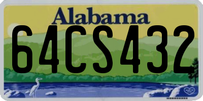 AL license plate 64CS432