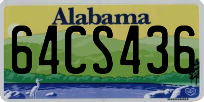 AL license plate 64CS436
