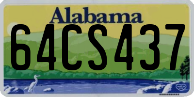AL license plate 64CS437