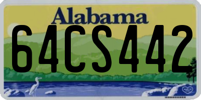 AL license plate 64CS442