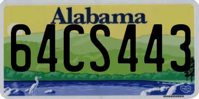 AL license plate 64CS443
