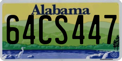 AL license plate 64CS447