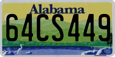 AL license plate 64CS449