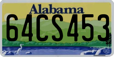 AL license plate 64CS453