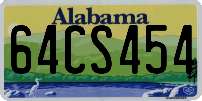 AL license plate 64CS454