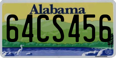 AL license plate 64CS456