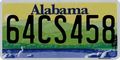 AL license plate 64CS458