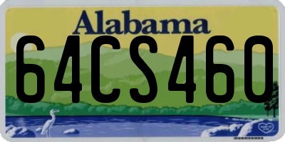 AL license plate 64CS460