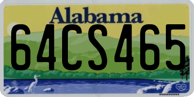 AL license plate 64CS465