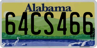 AL license plate 64CS466