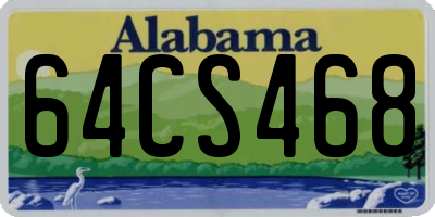 AL license plate 64CS468