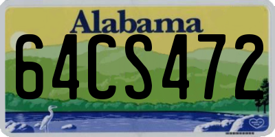 AL license plate 64CS472
