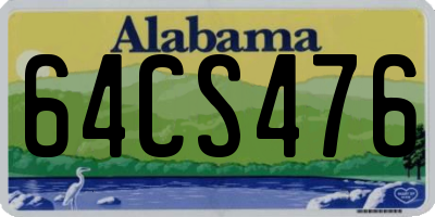 AL license plate 64CS476