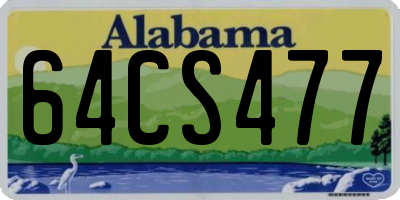 AL license plate 64CS477