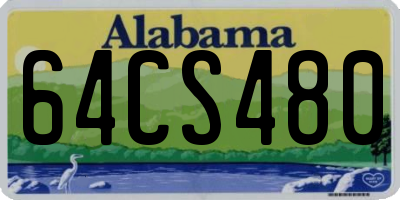 AL license plate 64CS480