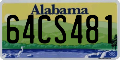 AL license plate 64CS481