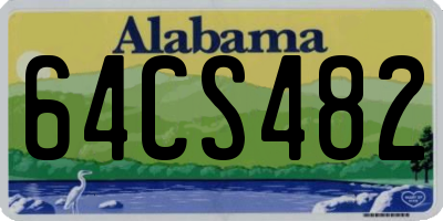 AL license plate 64CS482