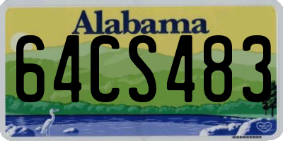 AL license plate 64CS483