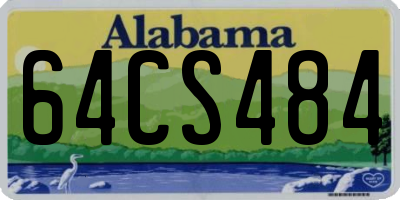 AL license plate 64CS484