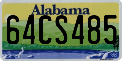 AL license plate 64CS485
