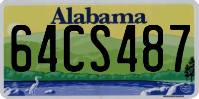 AL license plate 64CS487