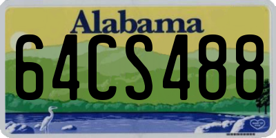 AL license plate 64CS488