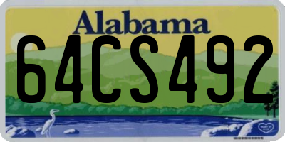 AL license plate 64CS492