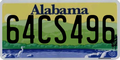 AL license plate 64CS496