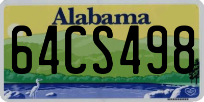 AL license plate 64CS498