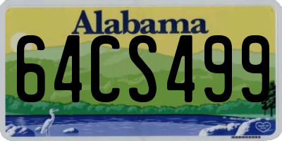 AL license plate 64CS499