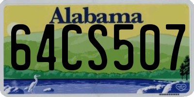 AL license plate 64CS507